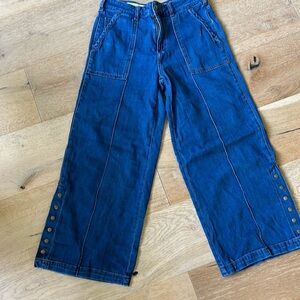Pilcro trouser jeans with embellished hem from anthropologie
